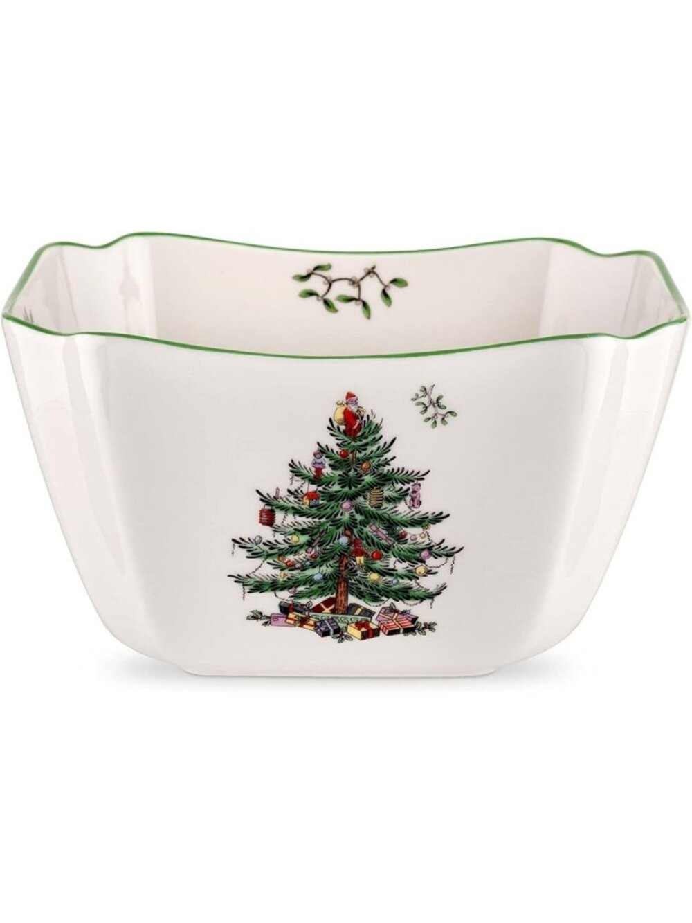 10-Inch Square Serving Bowl - Durable Porcelain for Holiday Dishes & Appetizers